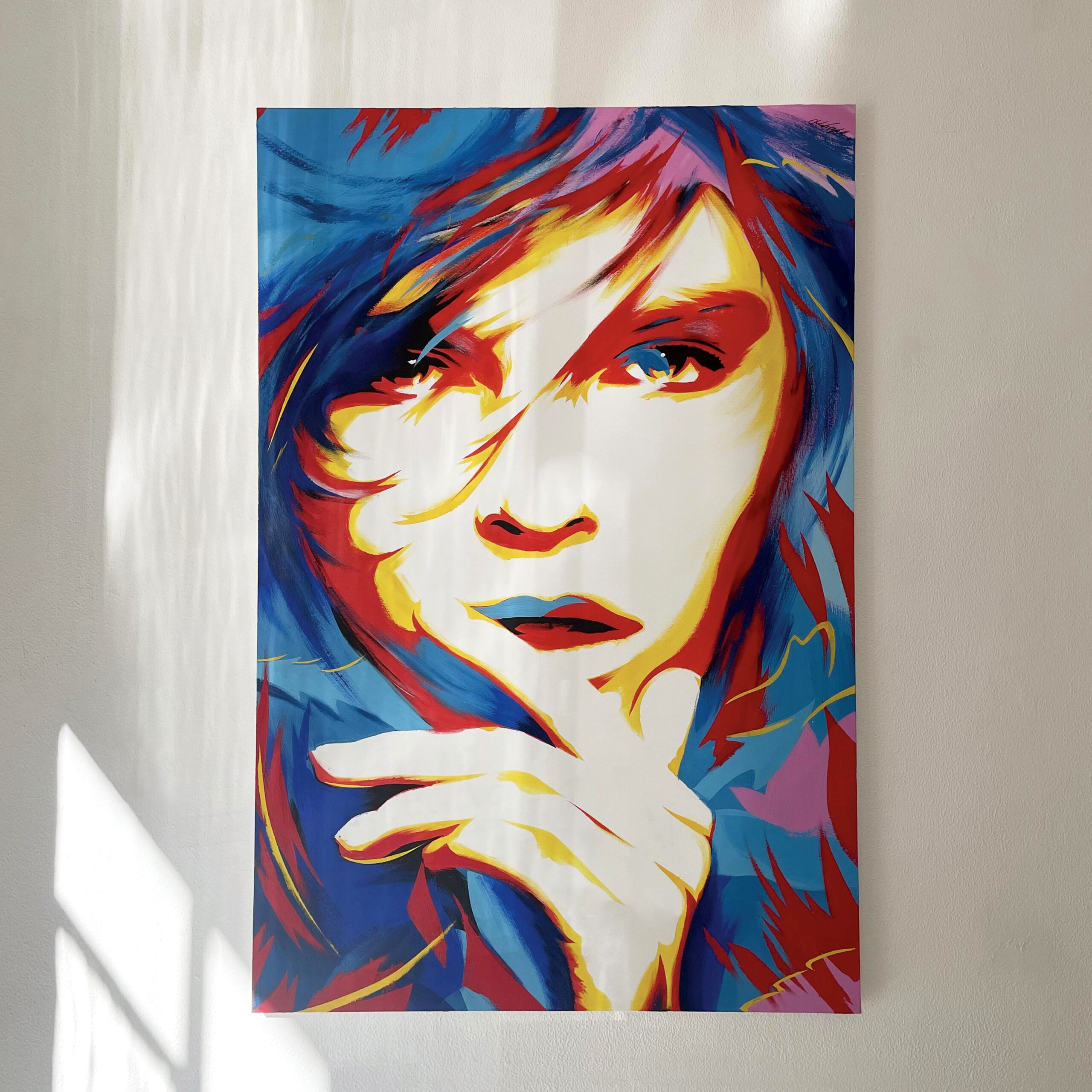 dutygorn-bright-blue-2021 Bright Blue, contemporary portrait painting by DutyGorn