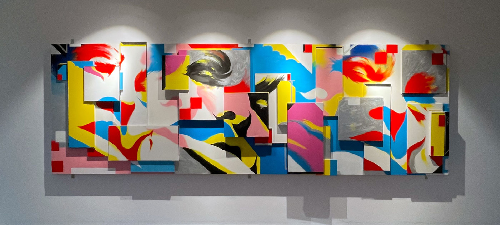 Abstraction-DutyGorn-polyptych-nyc Abstraction, geometric abstract artwork by DutyGorn