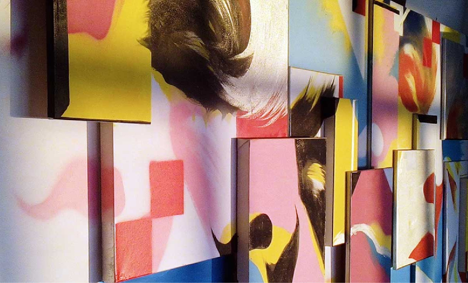 Abstraction-DutyGorn-polyptych-studio Abstracti-On by DutyGorn, abstract composition inspired by architecture and geometric forms