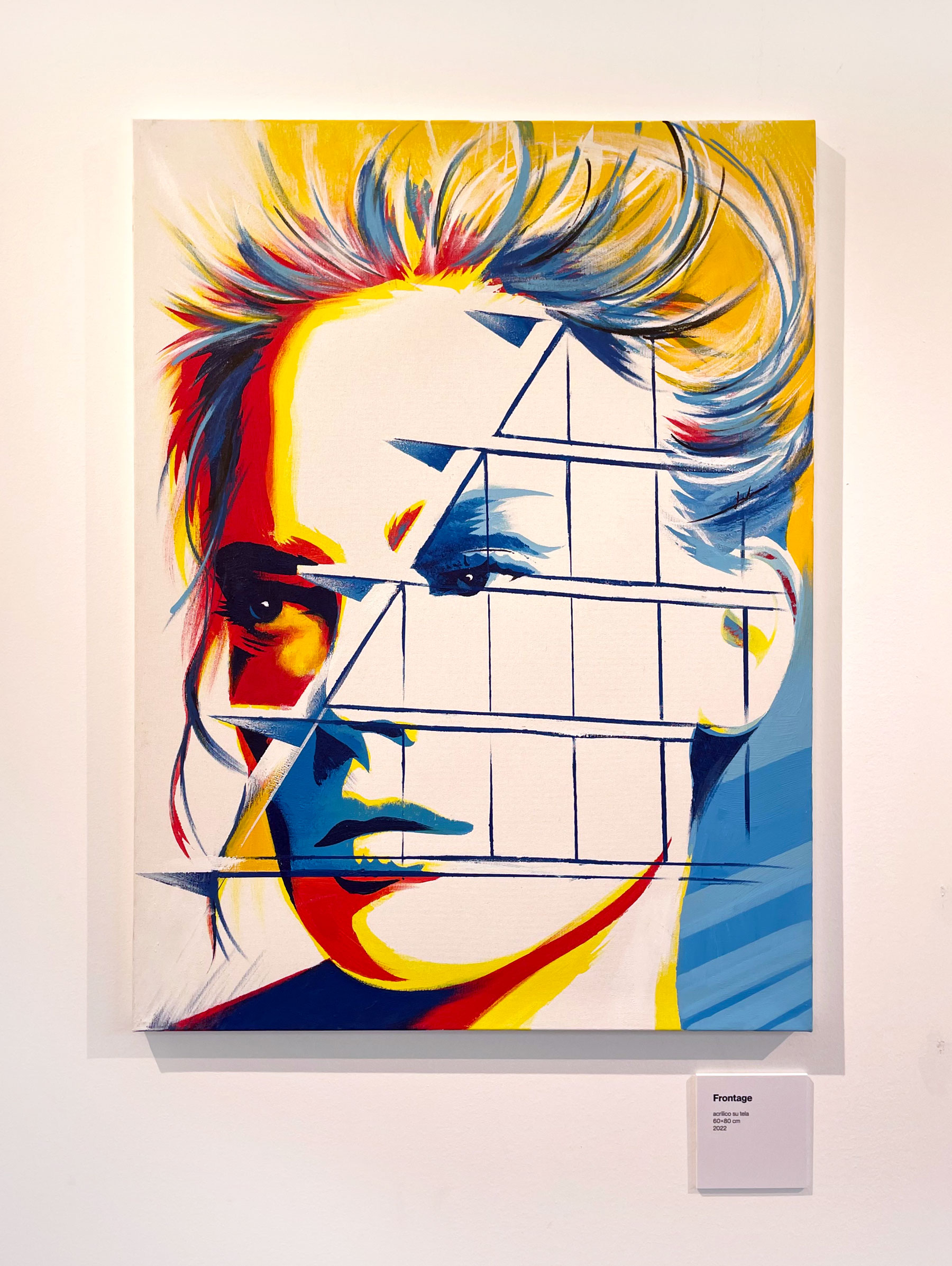 Portrait infused with the speed and energy of futuristic forms.