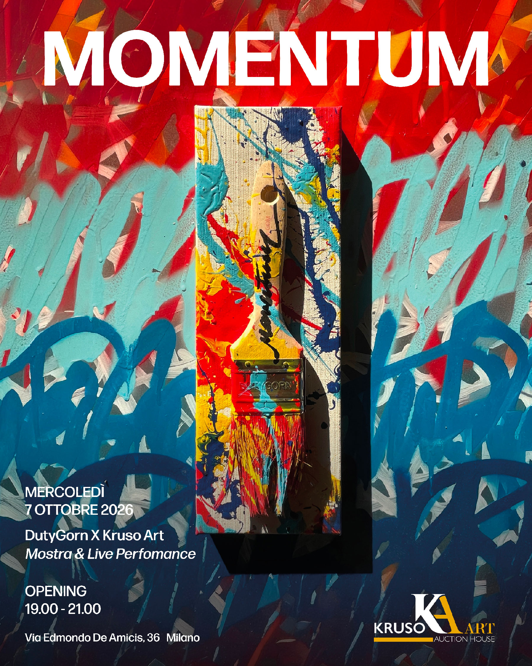 Momentum, DutyGorn x Kruso Art exhibition and live performance in Milan, 2026